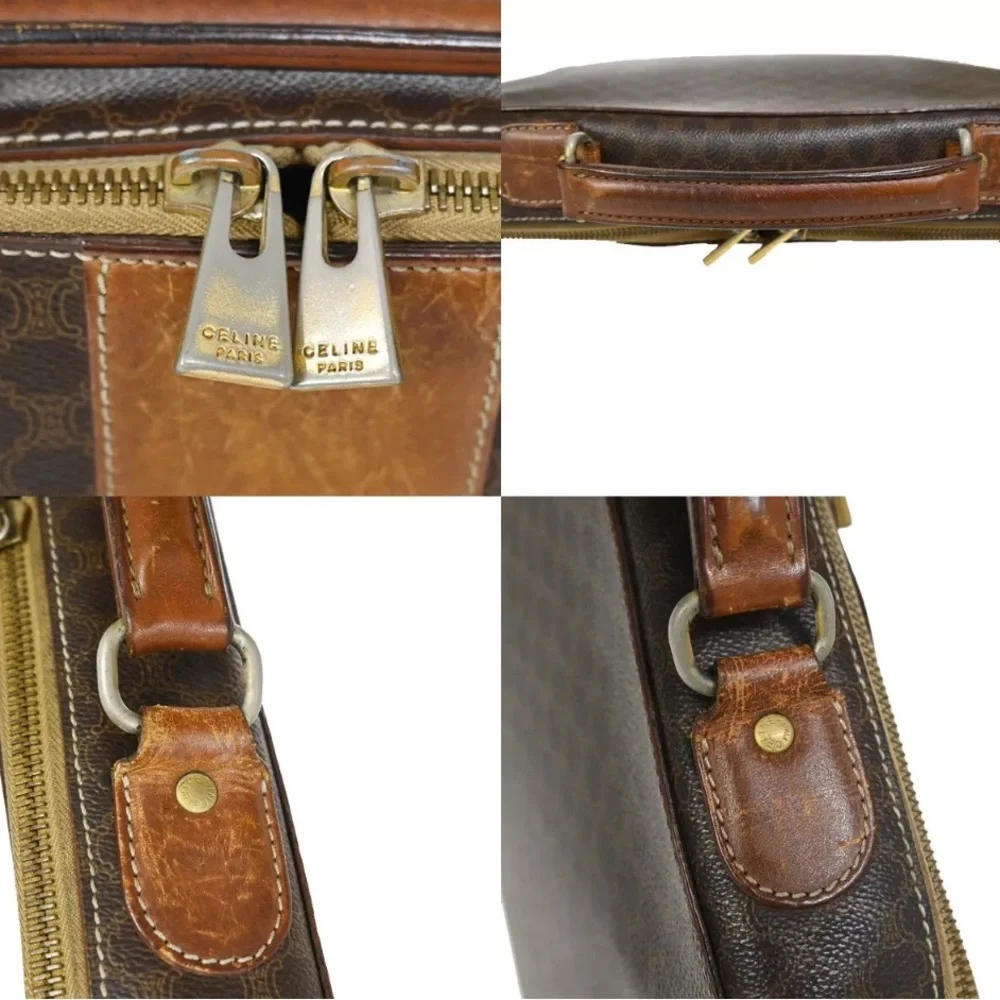 CELINE  Macadam Pattern Business Briefcase PVC / Leather In GUC Rare - Picture 8 of 16